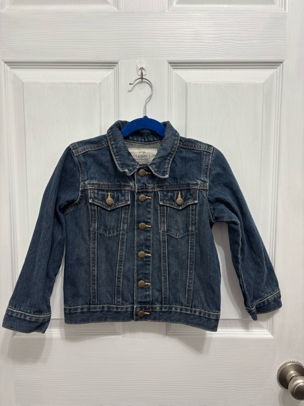 Old Navy Kids Blue Denim Button-Front Jacket